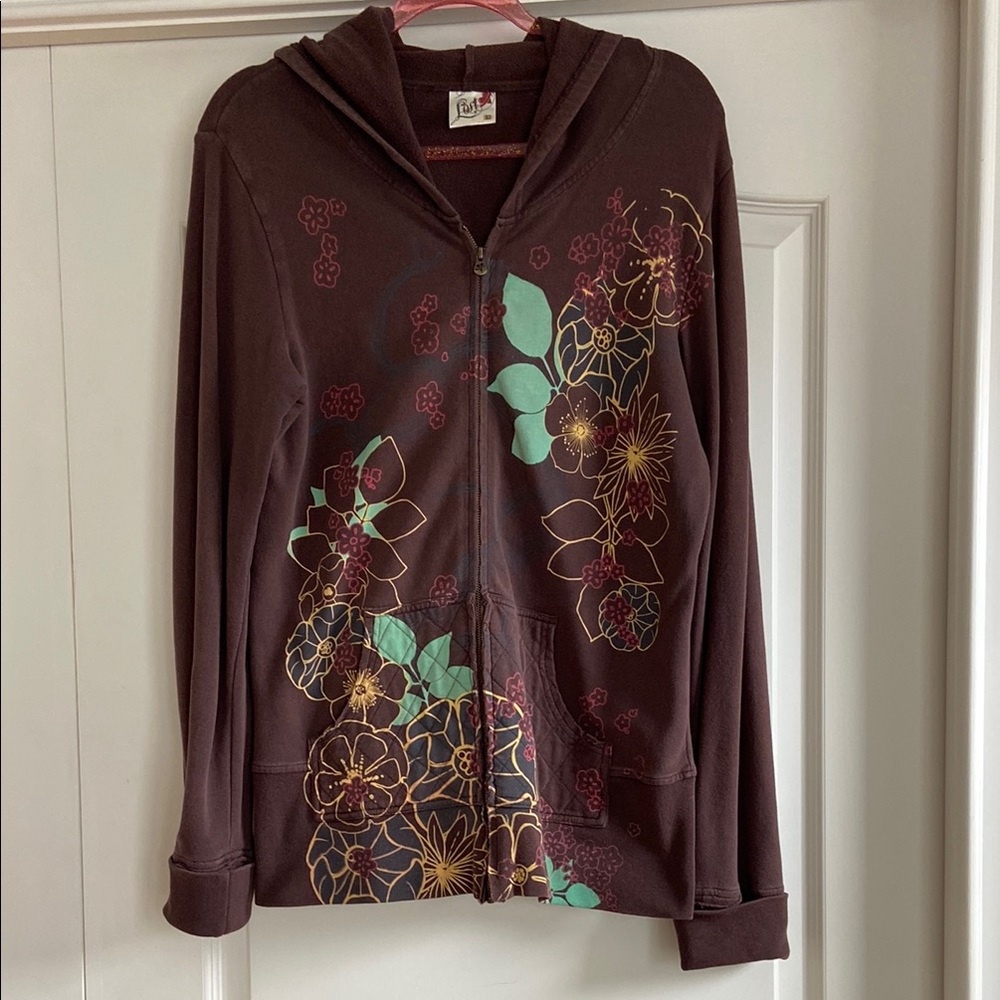 Vintage Y2K Woman’s LOST Hoodie Full Zip Sweatshirt size Large RARE